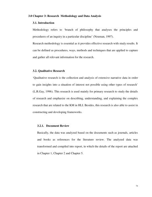 3.0 Chapter 3: Research Methodology and Data ... - DSpace@UM