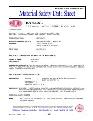 Bentonite -MSDS C.A.S. Code - Clay Planet