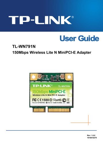 TL-WN791N 150Mbps Wireless Lite N MiniPCI-E Adapter