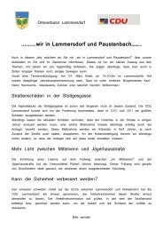 wir in Lammersdorf und Paustenbach…….. - bei dem CDU ...