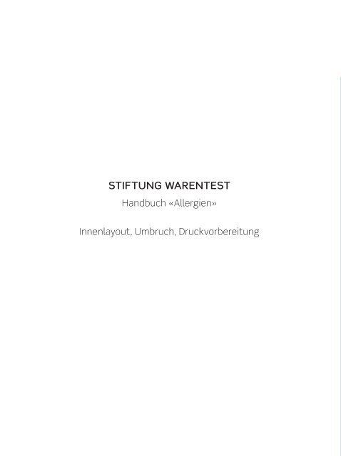 STIFTUNG WARENTEST - Absatz-DTP-Service