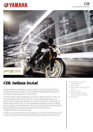 FZ8: belleza brutal - Motos Ucha