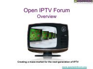 Open IPTV Forum www.openiptvforum.org