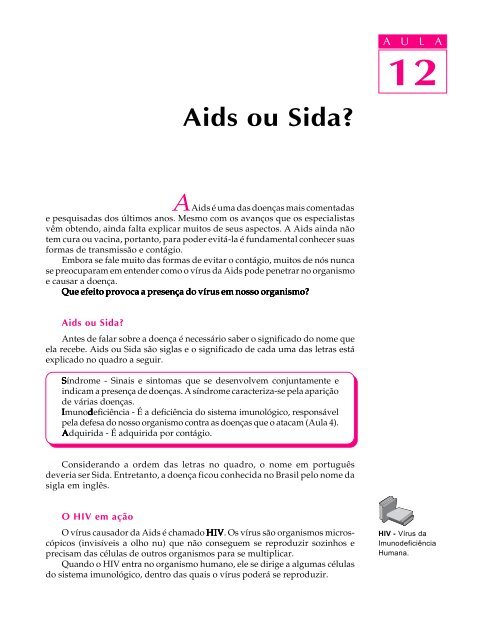 12. Aids ou Sida? - Passei.com.br