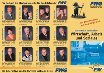 Flyer Wirtschaft - FWG Korbach