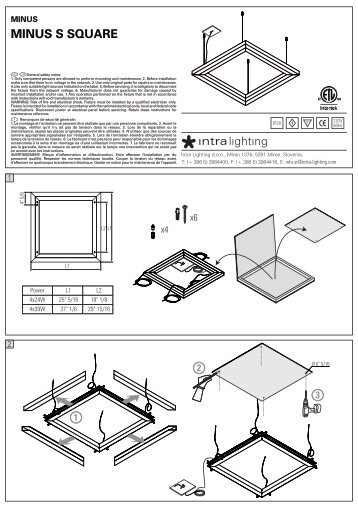 MINUS S SQUARE - Intra lighting