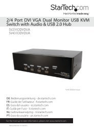 2/4 Port DVI VGA Dual Monitor USB KVM Switch ... - StarTech.com