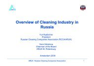 Overview of Cleaning Industry in Russia - ISSA.com