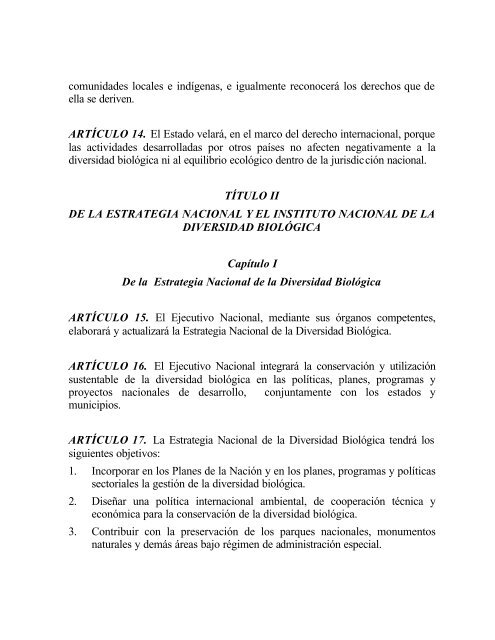 26 VEN Ley de Biodiversidad 2000.pdf - Programa de Naciones ...