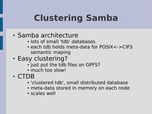 Clustered NAS meets GPFS - Samba