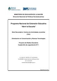 Proyecto Radios Escolares. Cuadernillo de capacitaciÃ³n NÂº 1