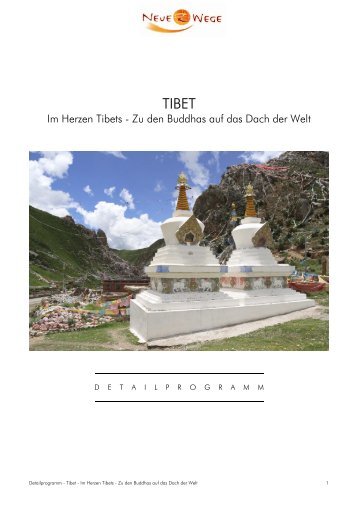 Detailprogramm Im Herzen Tibets - Dr. Wolfgang Siepen