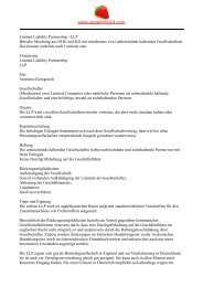 LLP - Limited Liability Partnership - Merkblatt - Sorgenfrei24