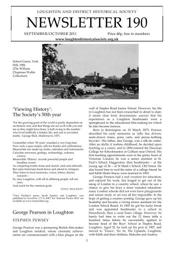 NEWSLETTER 190 - Theydon Bois Village Web Site
