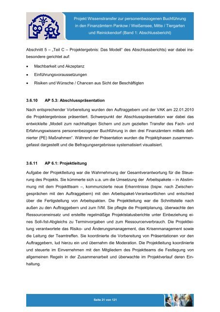 Projekt „Wissenstransfer zur personenbezogenen Buchführung in ...