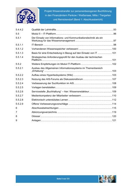 Projekt „Wissenstransfer zur personenbezogenen Buchführung in ...