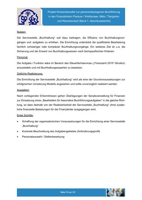 Projekt „Wissenstransfer zur personenbezogenen Buchführung in ...