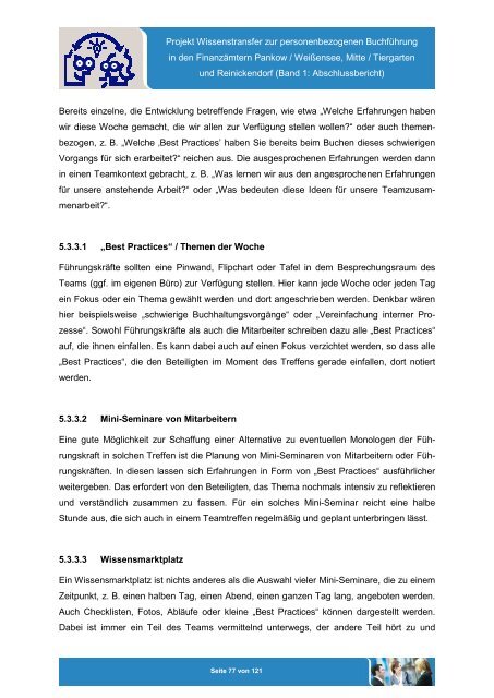 Projekt „Wissenstransfer zur personenbezogenen Buchführung in ...