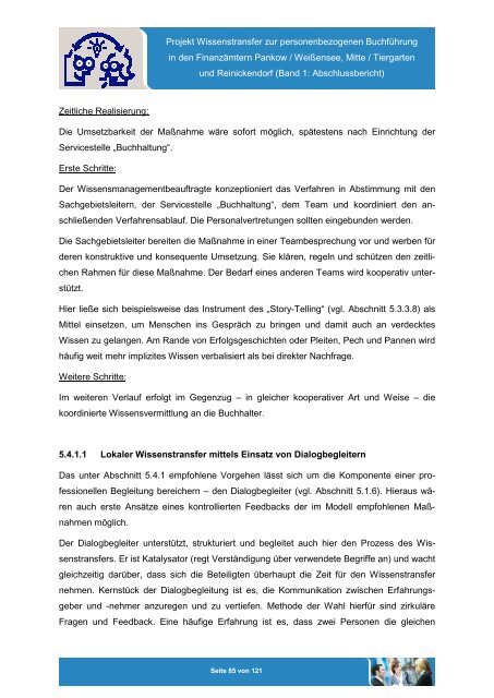 Projekt „Wissenstransfer zur personenbezogenen Buchführung in ...