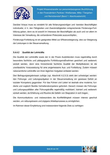 Projekt „Wissenstransfer zur personenbezogenen Buchführung in ...