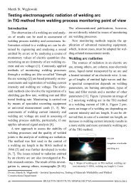 Testing electromagnetic radiation of welding arc in TIG method from ...