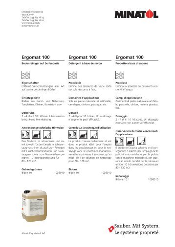 Ergomat 100 Ergomat 100 Ergomat 100 - Minatol.ch