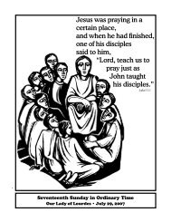 Lord, teach us to pray just - The Parish Family of Our Lady of Lourdes