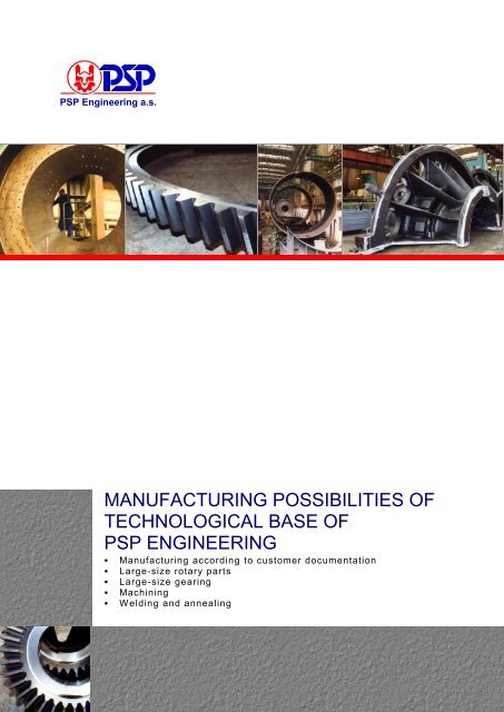 MANUFACTURING POSSIBILITIES OF ... - PSP Engineering