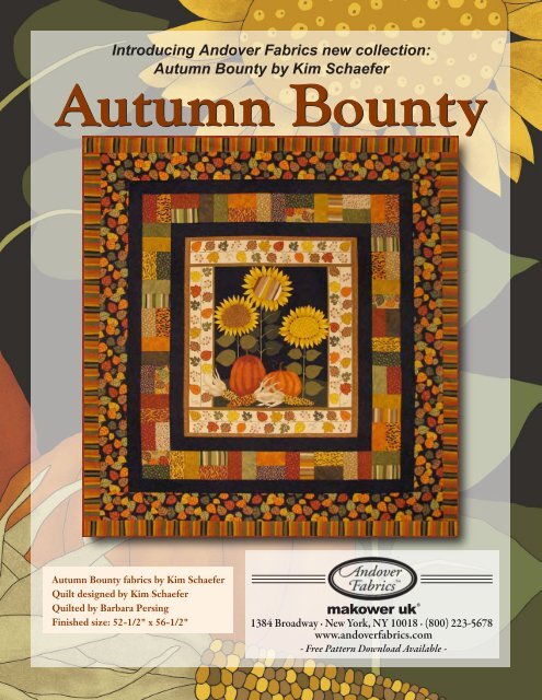 Autumn Bounty by Kim Schaefer - 3 Dudes Quilting