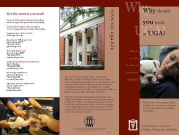 you work at UGA? - University of Georgia College of Veterinary ...