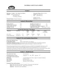 MATERIAL SAFETY DATA SHEET Section I Section II. Physical Data ...