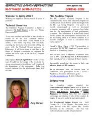 GCG - RG Spring News 2009.pdf - Rhythmic Gymnastics Alberta