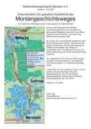 Montangeschichtsweges - Warsteiner Weg der Montangeschichte