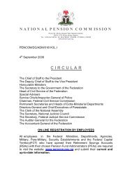 C I R C U L A R - National Pension Commission - PenCom