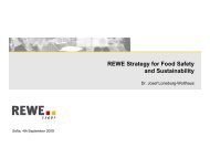 REWE Strategy for Food Safety and Sustainability - PAN Europe