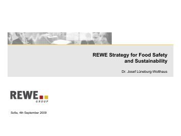 REWE Strategy for Food Safety and Sustainability - PAN Europe
