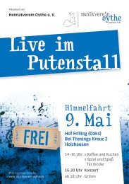 Live im Putenstall - Heimatverein Oythe