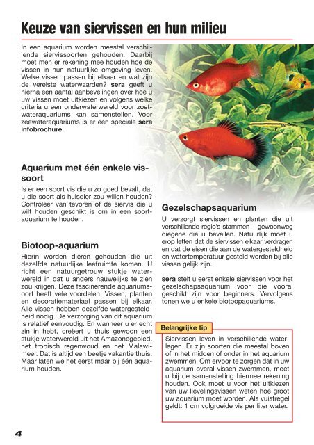 Zo richt ik mijn aquarium in - sera GmbH