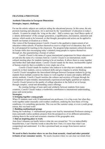 FRANZISKA PIRSTINGER - InSEA Europe