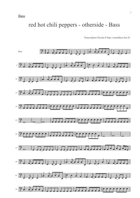 Red Hot Chili Peppers Otherside Bass Central Bass Free yumpu