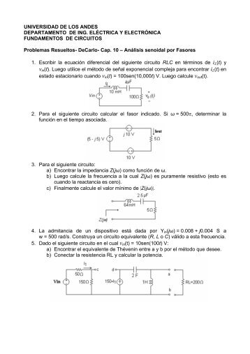 Problemas DeCarlo Resueltos - Universidad de los Andes