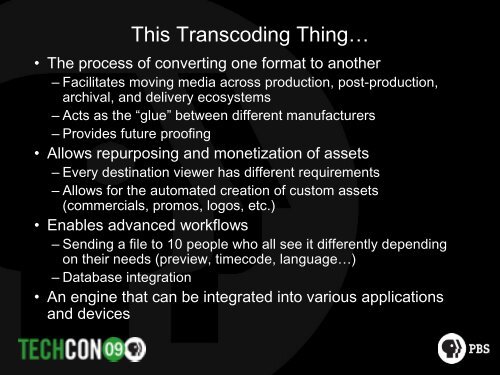 Transcoding 101 (Tutorial) - PBS