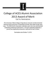 College of ACES Alumni Association 2013 Award of Merit