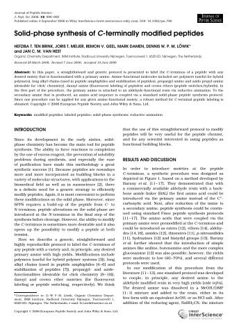 Solid-phase synthesis of C-terminally modified ... - ResearchGate