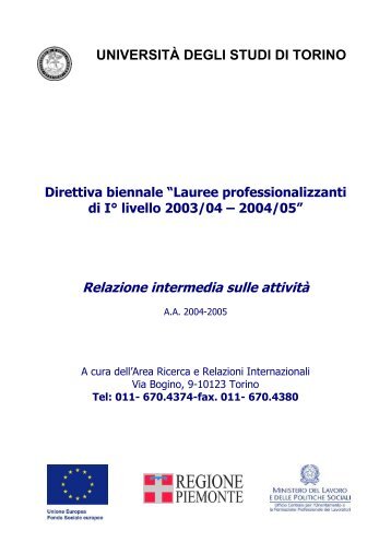 Relazione intermedia sulle attivitÃ  a.a. 2004/05 - Cisi - UniversitÃ  ...