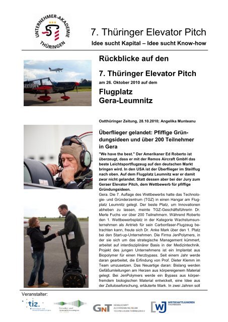 Unternehmerakademie Tha Ringen Und Gra Nderzentrum Gera Gmbh