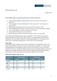 Hent hele pressemeddelelsen her (pdf) - Danica Pension