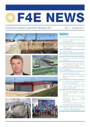 F4E news - Fusion For Energy - Europa