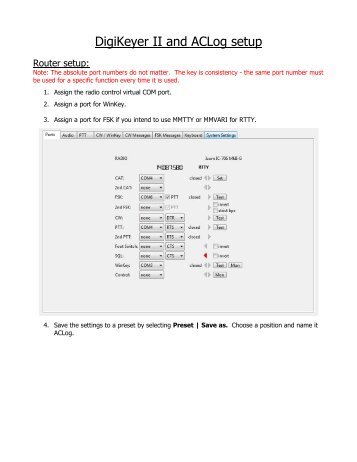 DigiKeyer II and ACLog setup - microHAM