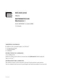 GCE AS/A level 980/01 MATHEMATICS M1 Mechanics 1